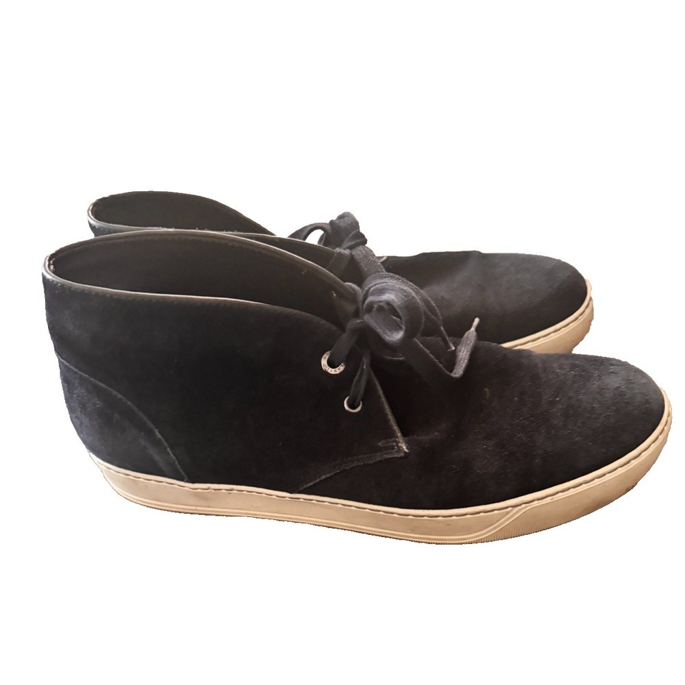 Lanvin Cap-Toe High-Top Sneakers Dark Blue Size 9 mens shoes